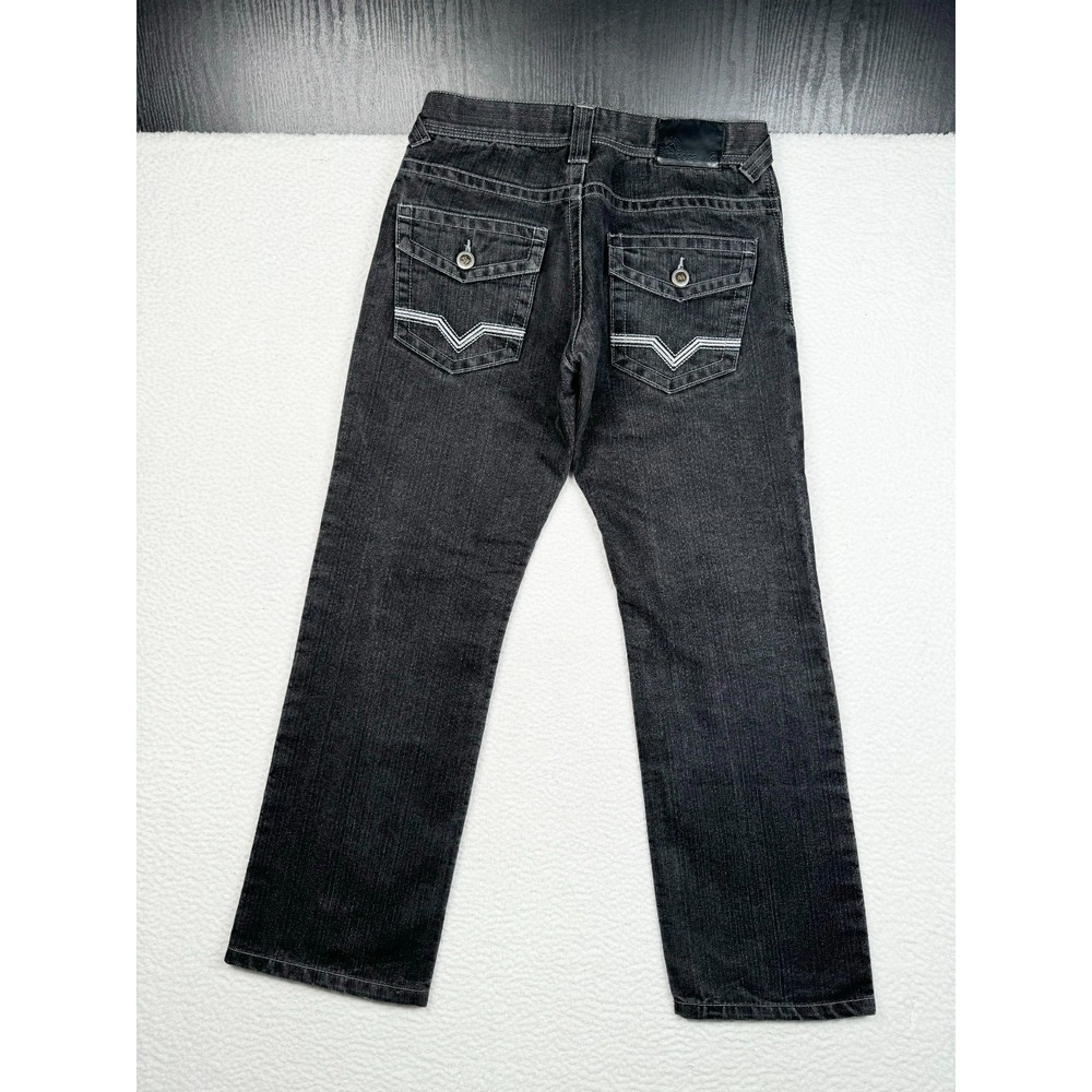 + Vintage Y2K Mecca Jeans Mens 32x32 Fits 30x30 Black Denim Pocket Flaps